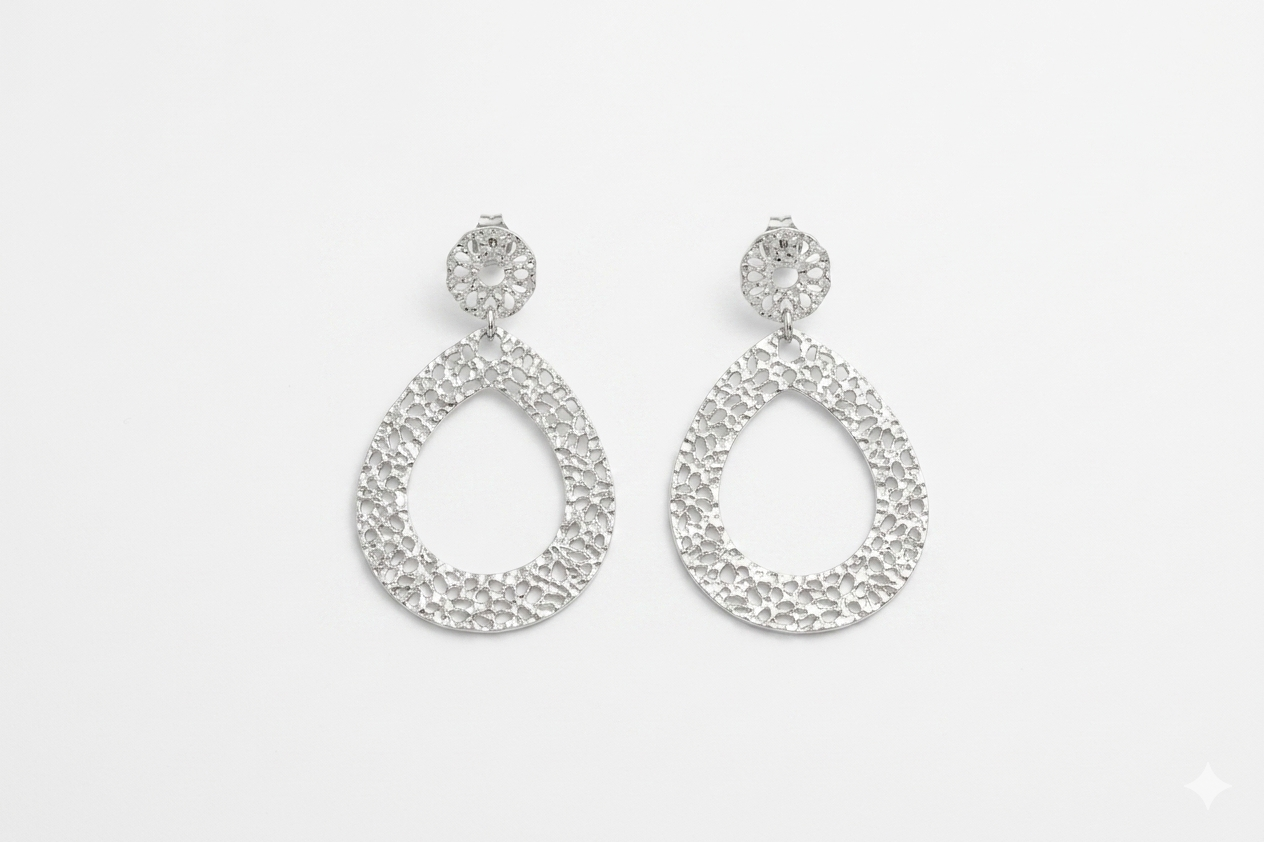 The Sea Foam Textured Teardrops