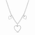 chain with hammered heart charms 