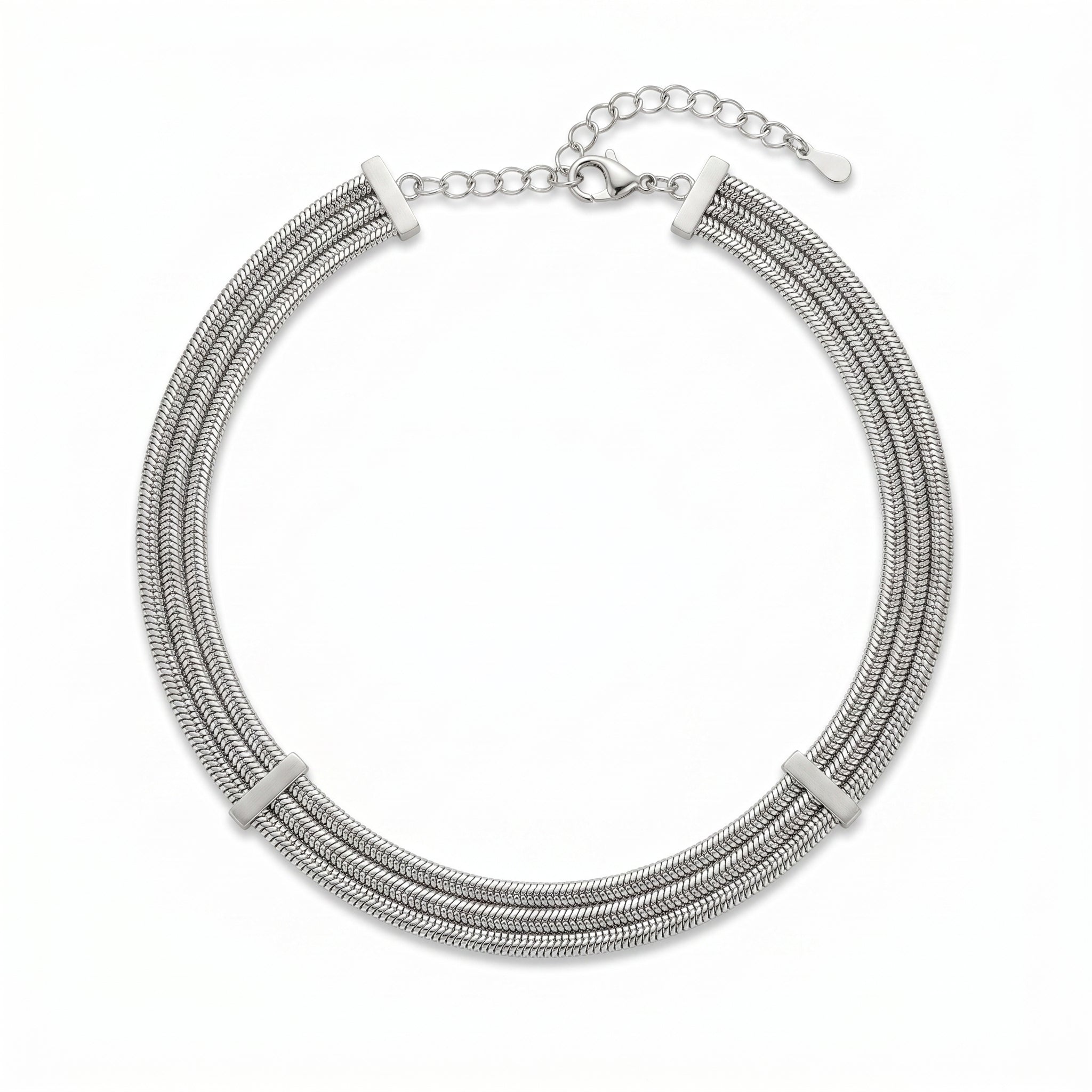 Aria Multi-Strand Snake Chain Choker