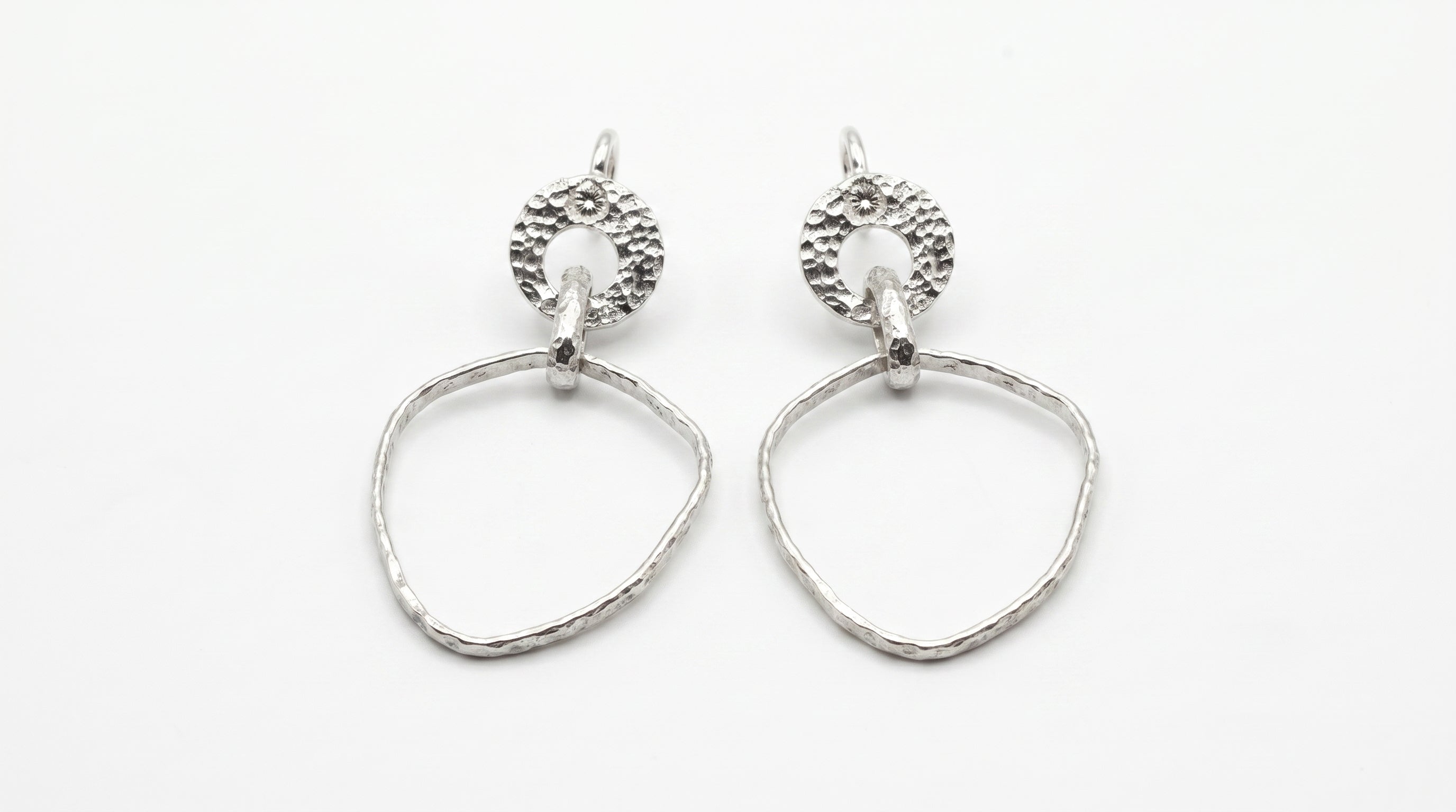 The Raw Texture Geometric Drop Earrings