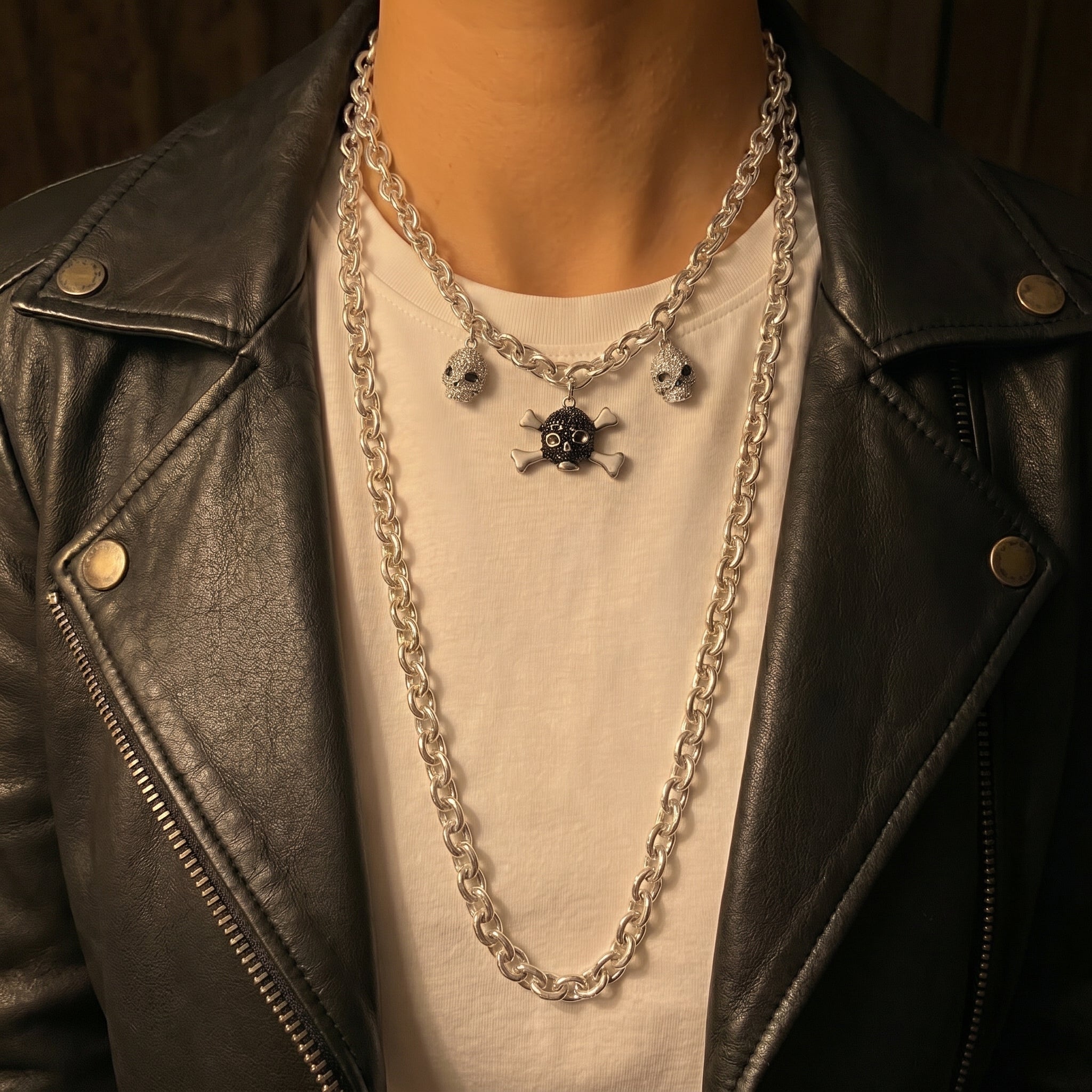 The Rebel Spirit Skull Charm Necklace