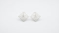 The Matte Silver Geometric statement Earrings