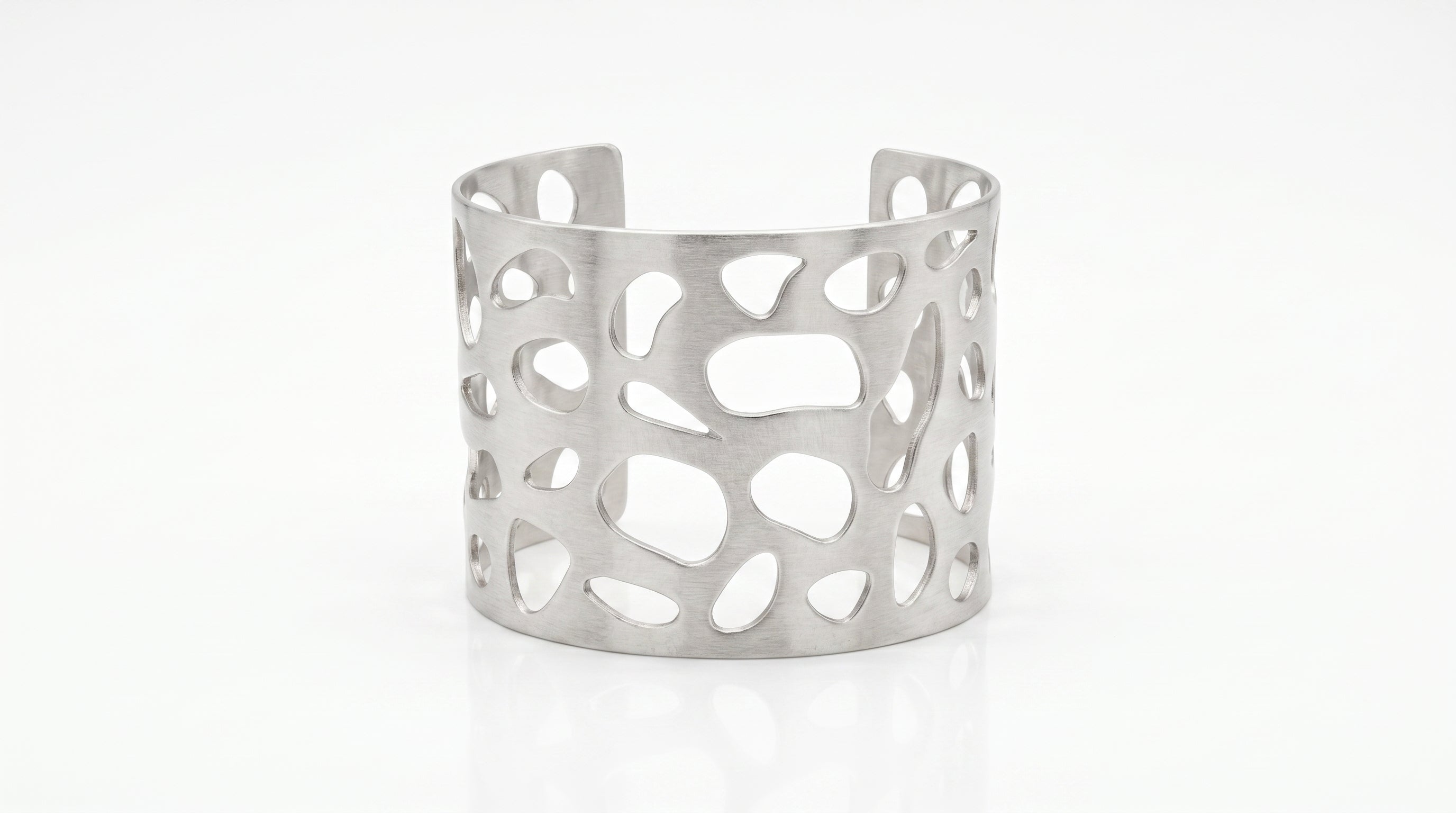 The Matte Silver Geometric statement bangel