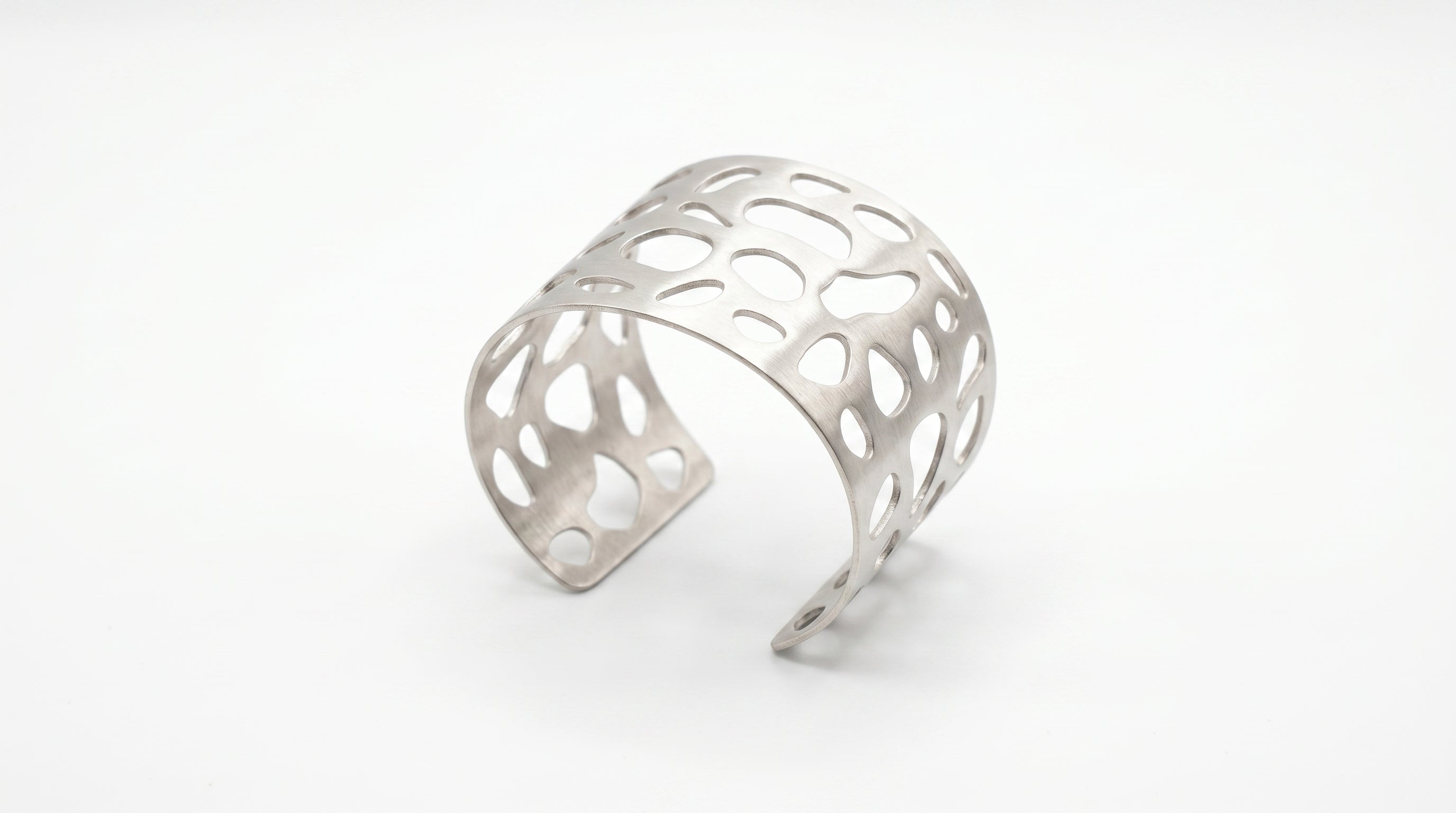 The Matte Silver Geometric statement bangel