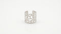 The Matte Silver Geometric Statement Ring