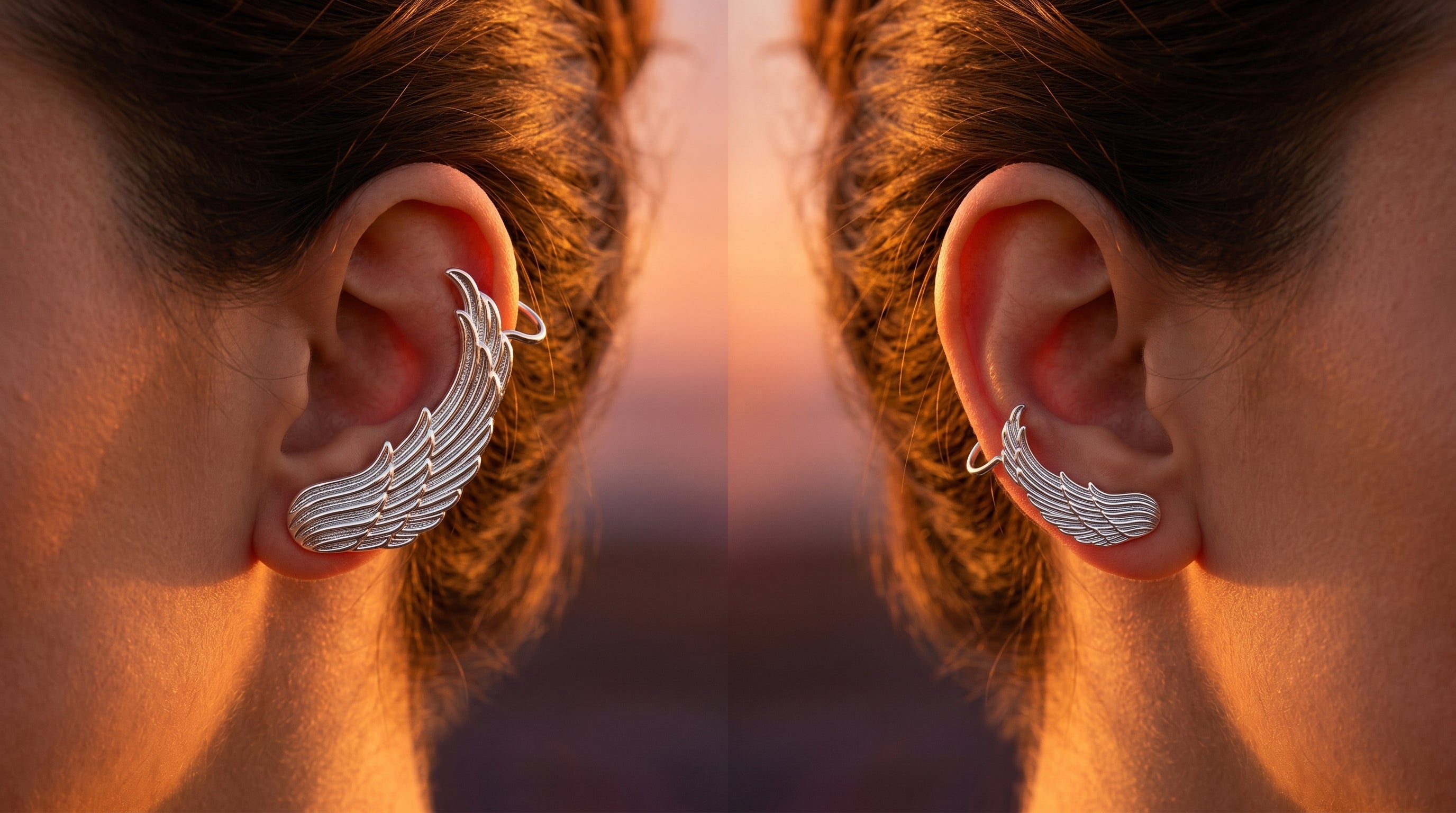 Curved Wing Statement Ear Crawlers