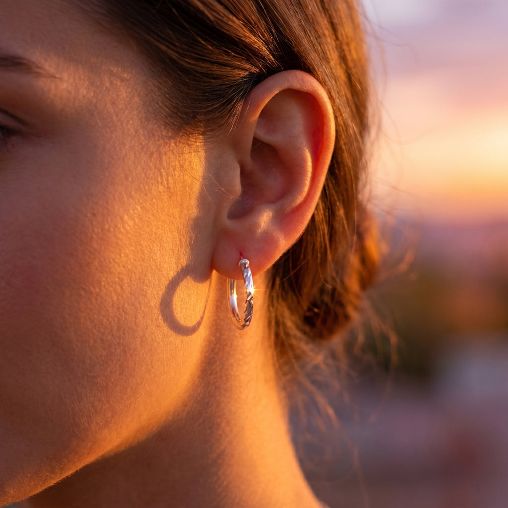 The Timeless Diamond-Cut Hoops